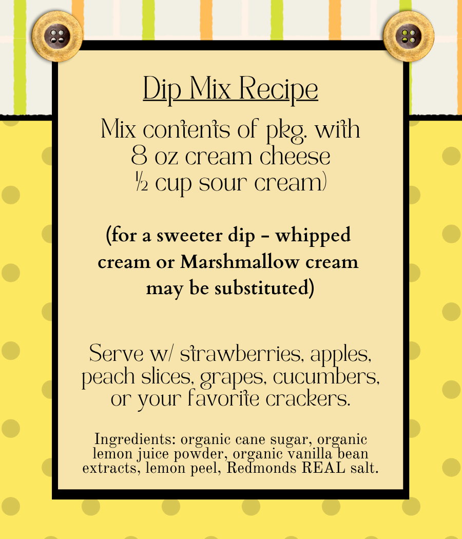 Organic Lemon Creme Seasoning Pack