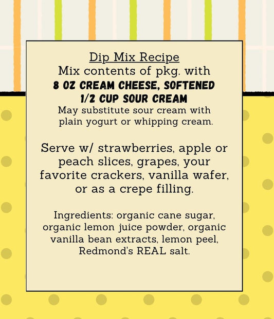 Organic Lemon Creme Seasoning Pack