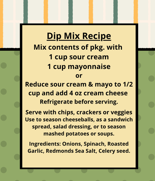 Gourmet Spinach Seasoning Packet